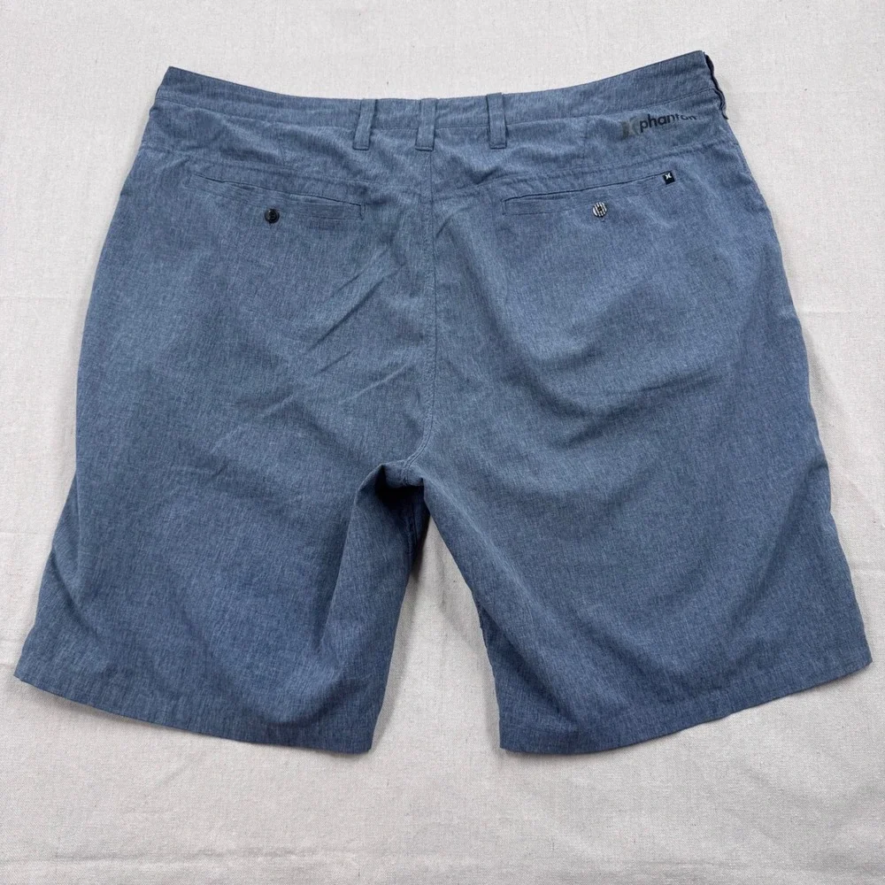 Hurley Phantom Mens 38 Hybrid Walk Shorts Blue Heathered Stretch MWS0001800